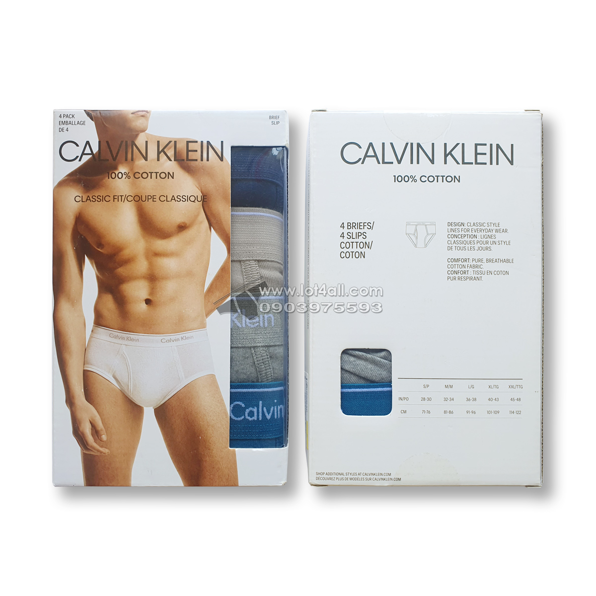Quần lót Calvin Klein NB4000 Cotton Classic Fit Brief 4-pack Multi1
