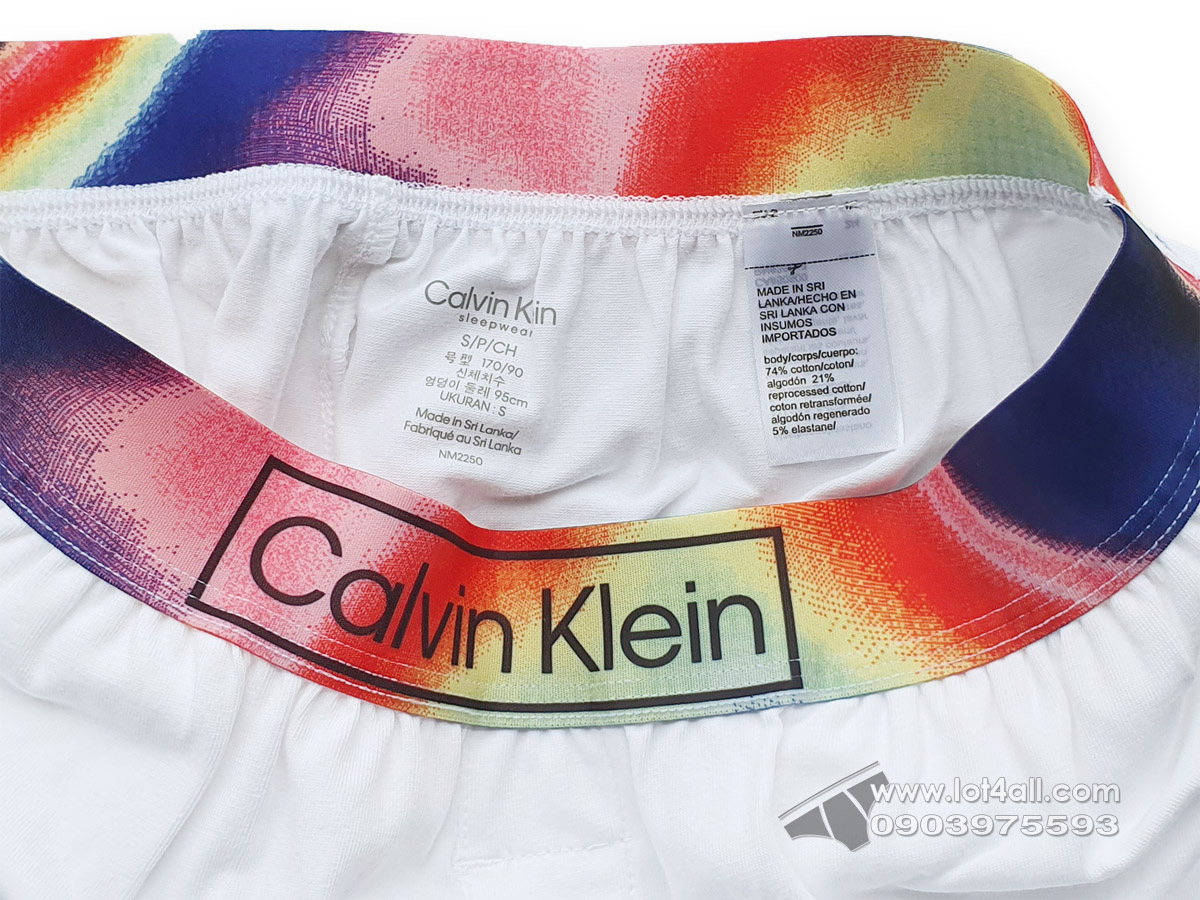 Quần boxer nam Calvin Klein NM2250 Reimagined Heritage Pride Sleep White