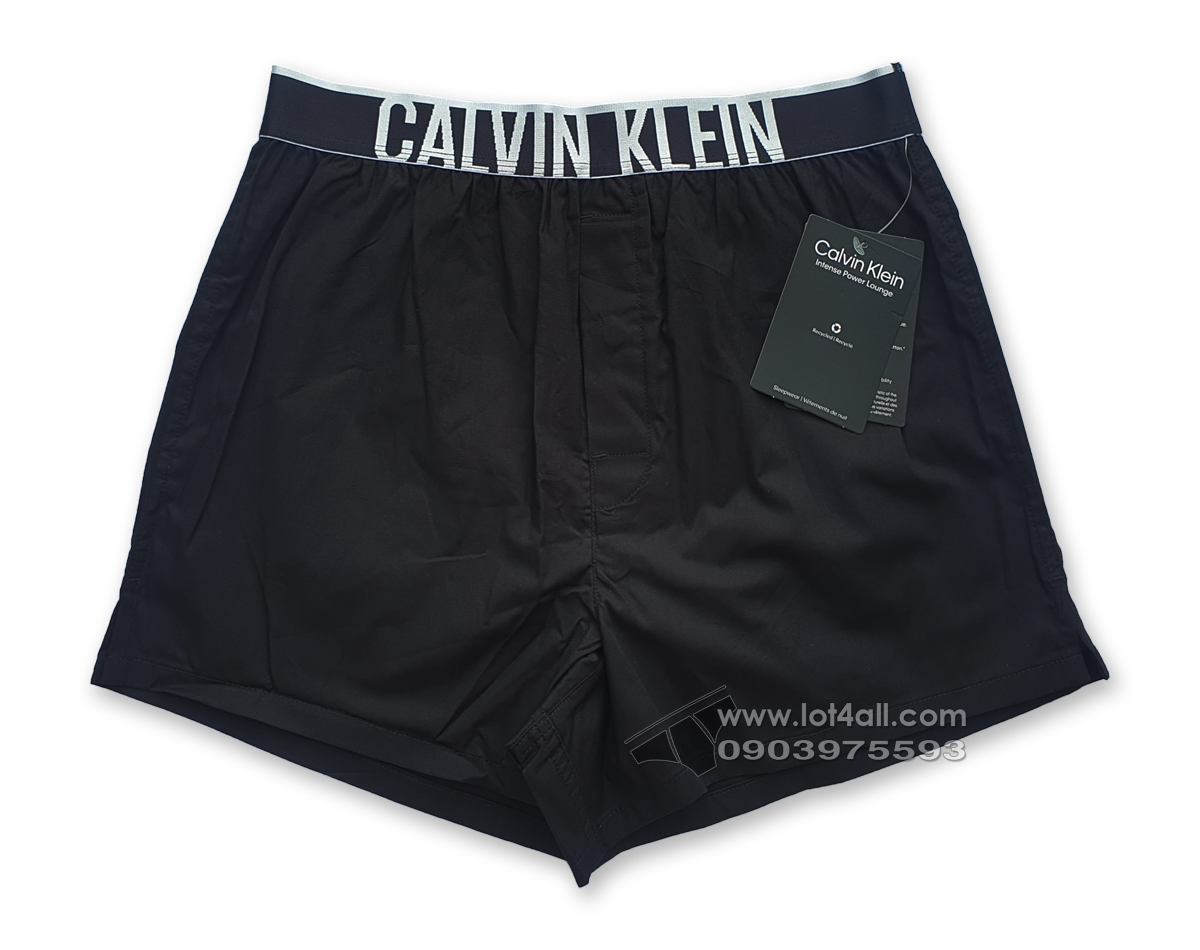 Quần boxer nam Calvin Klein NM2573 Intense Power Lounge Slim Woven Boxer Black
