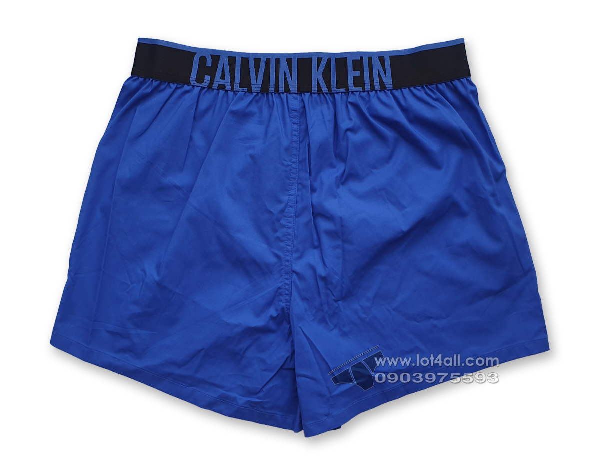 Quần boxer nam Calvin Klein NM2573 Intense Power Lounge Slim Woven Boxer Dazzling Blue