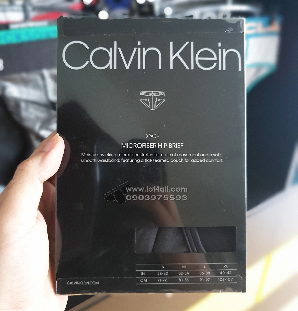 Quần lót Calvin Klein NP2162O Microfiber Hip Brief 3-pack Black