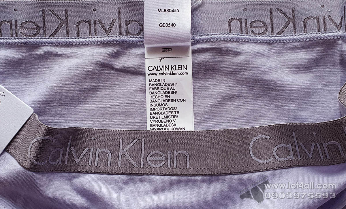 Quần lót nữ Calvin Klein QD3540 Logo Cotton Stretch Bikini Adrenaline