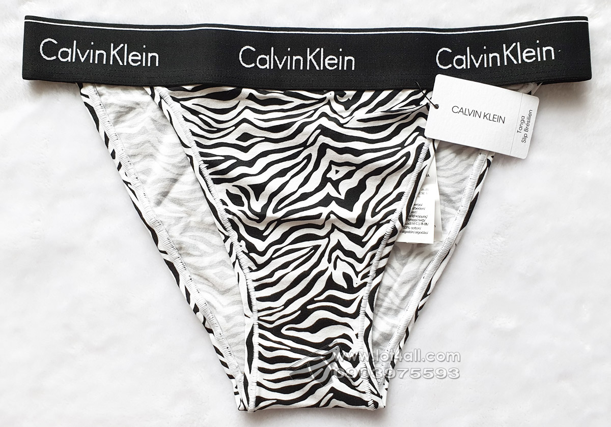 Quần lót nữ Calvin Klein QF4977 Modern Cotton High Leg Tanga Sandstone