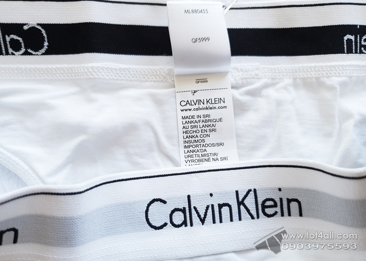 Quần lót nữ Calvin Klein QF5999 Modern Cotton Modal Tie-Dye Tanga White