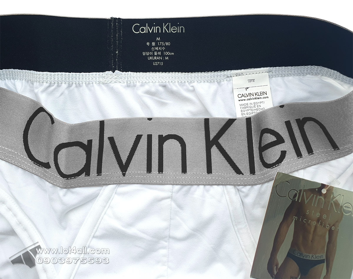 Quần lót Calvin Klein U2715 Steel Micro Hip Brief White