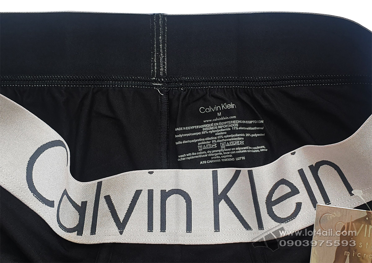Quần lót Calvin Klein U2716 Steel Micro Low Rise trunk Black