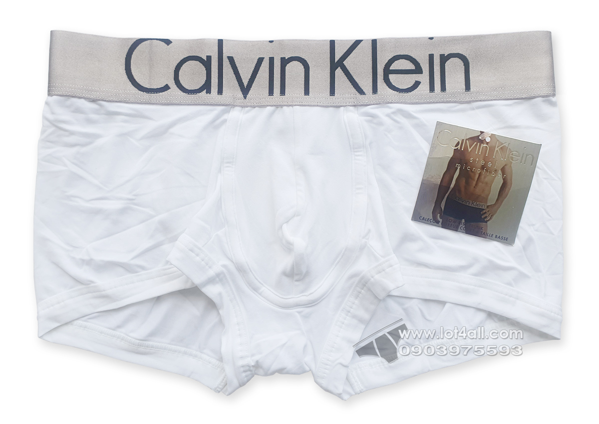 Quần lót Calvin Klein U2716 Steel Micro Low Rise Trunk White