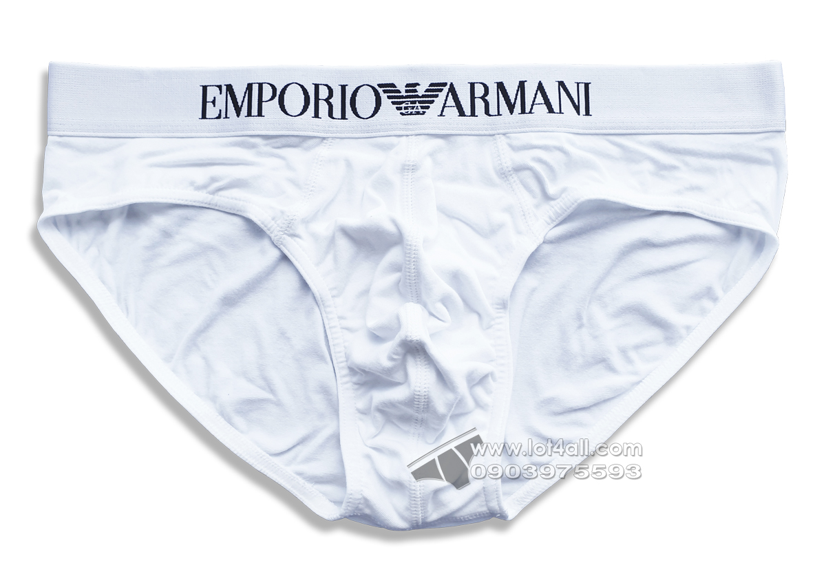 Quần lót nam Emporio Armani Stretch Cotton Brief White