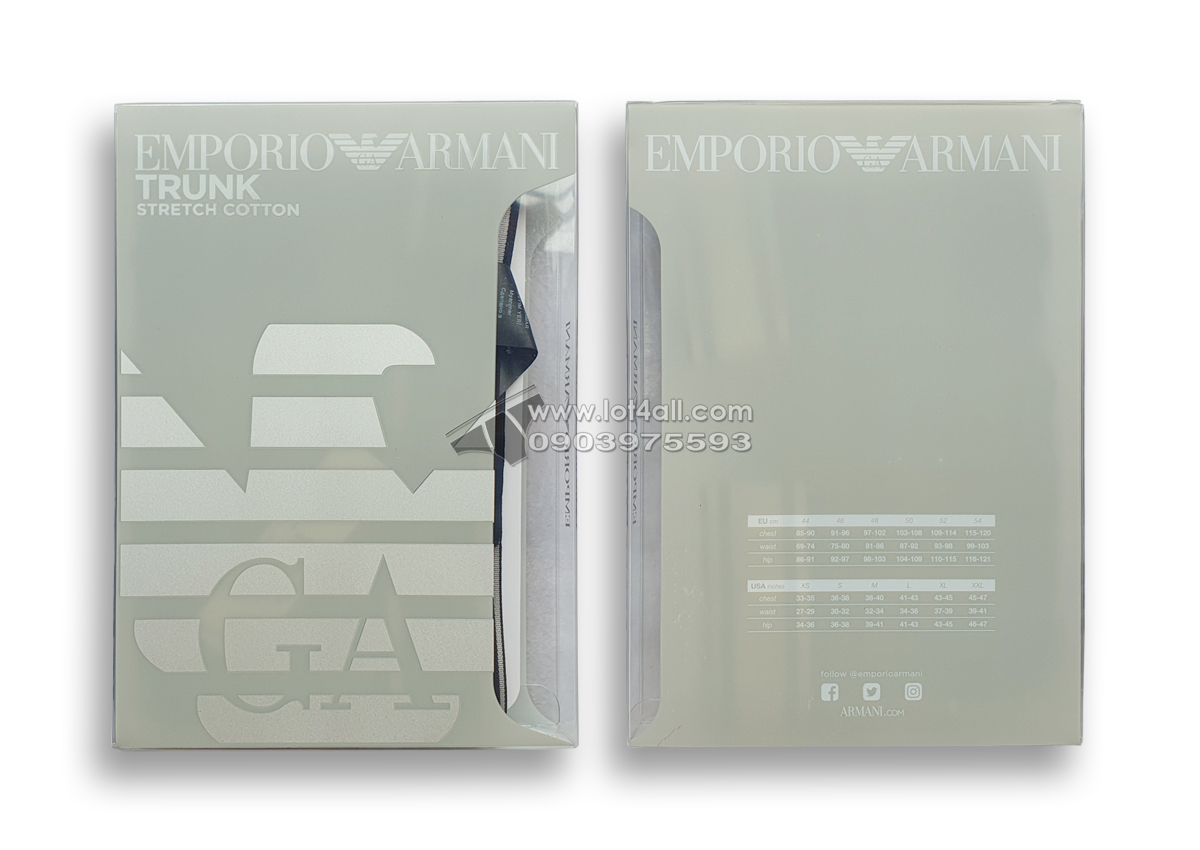 Quần lót nam Emporio Armani Shiny Logoband Trunk Military