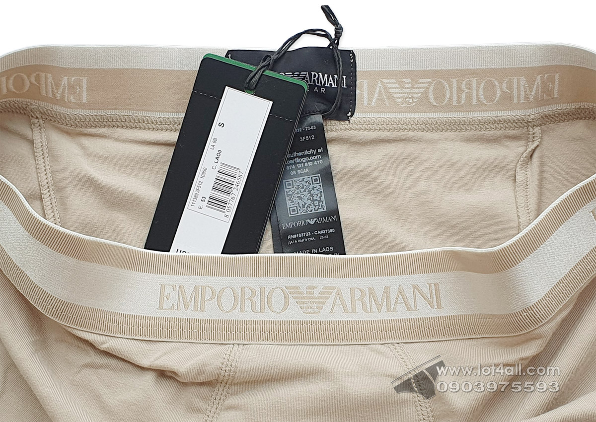 Quần lót nam Emporio Armani Shiny Logoband Trunk Rope