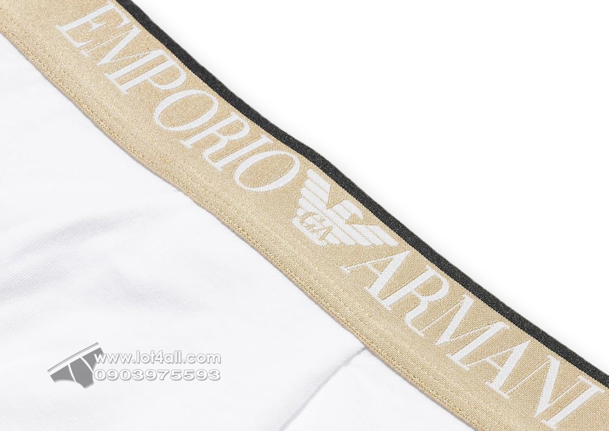 Quần lót nam Emporio Armani Shiny Logoband Trunk White