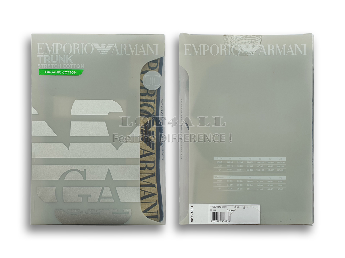 Quần lót nam Emporio Armani Shiny Logoband Trunk Black
