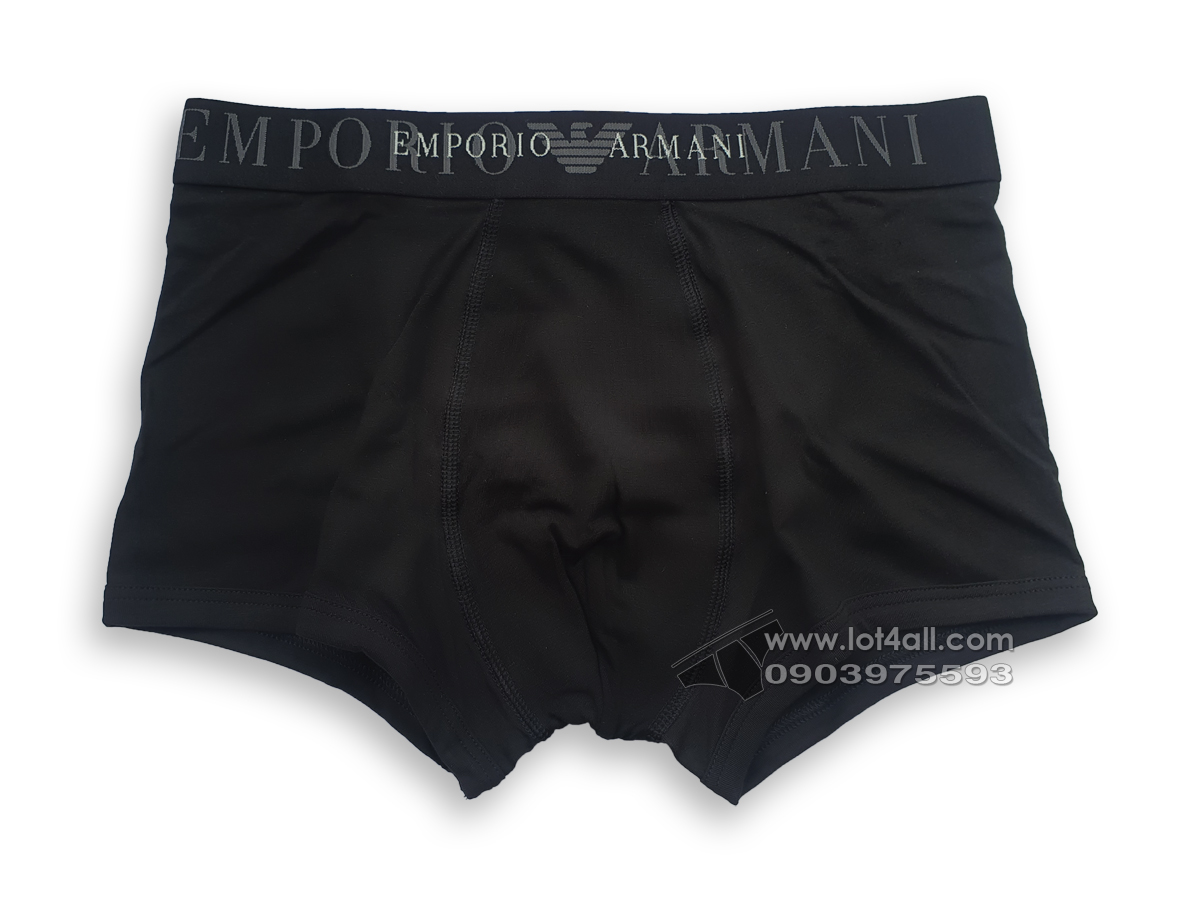 Quần lót nam Emporio Armani Rubber Pixel Logo Trunk Black