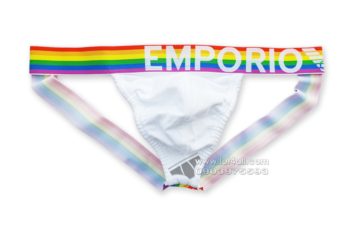 Quần lót nam Emporio Armani Rainbow Jockstrap White