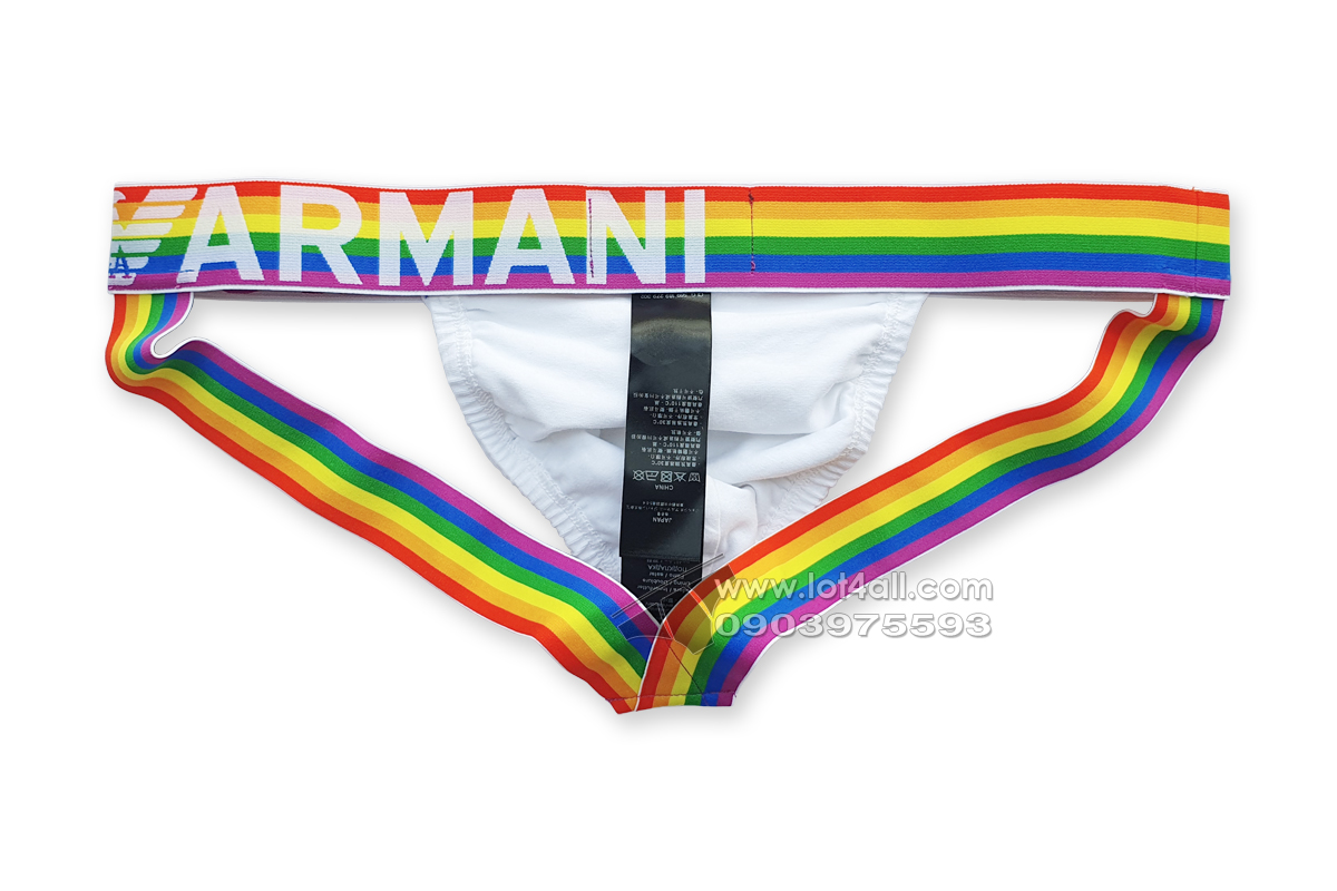 Quần lót nam Emporio Armani Rainbow Jockstrap White