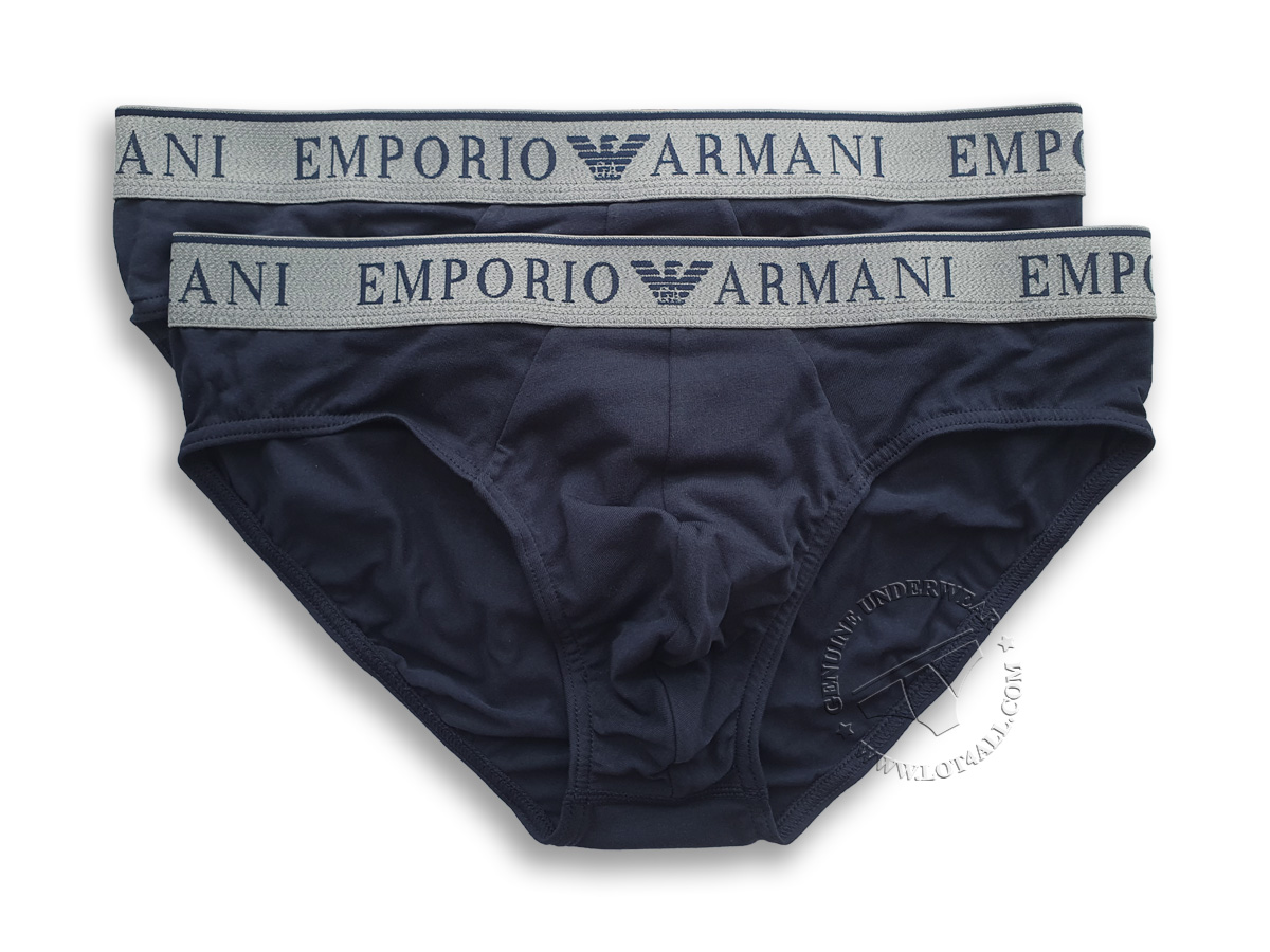 Quần lót nam Emporio Armani Endurance Stretch Cotton Brief 2-pack Marine