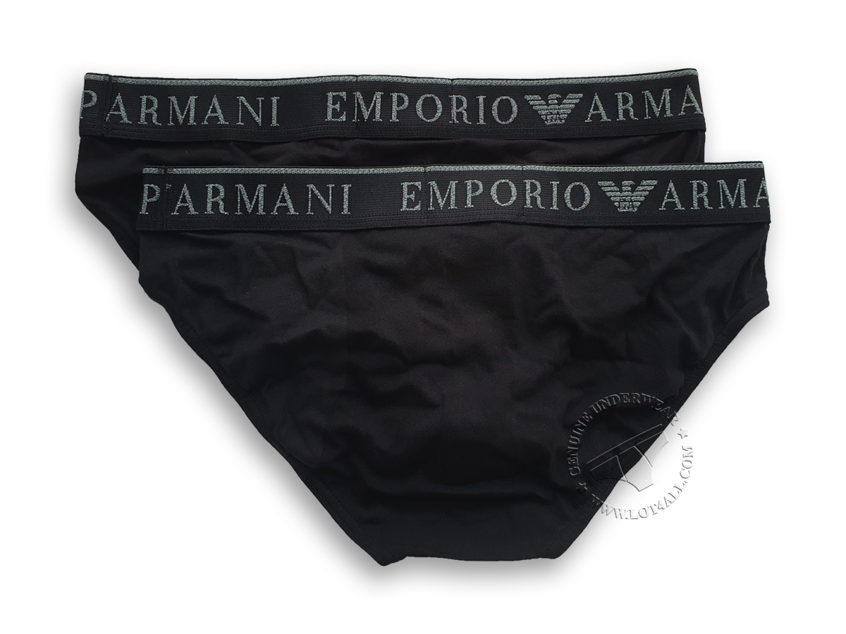 Quần lót nam Emporio Armani Endurance Stretch Cotton Brief 2-pack Black