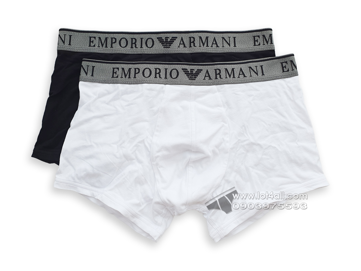 Quần lót nam EA Endurance Stretch Cotton Trunk 2-pack Black/White