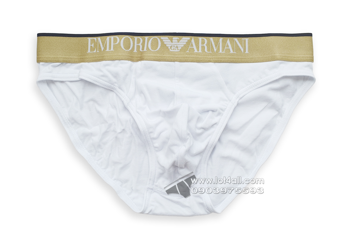 Quần lót nam Emporio Armani Shiny Logoband Brief White