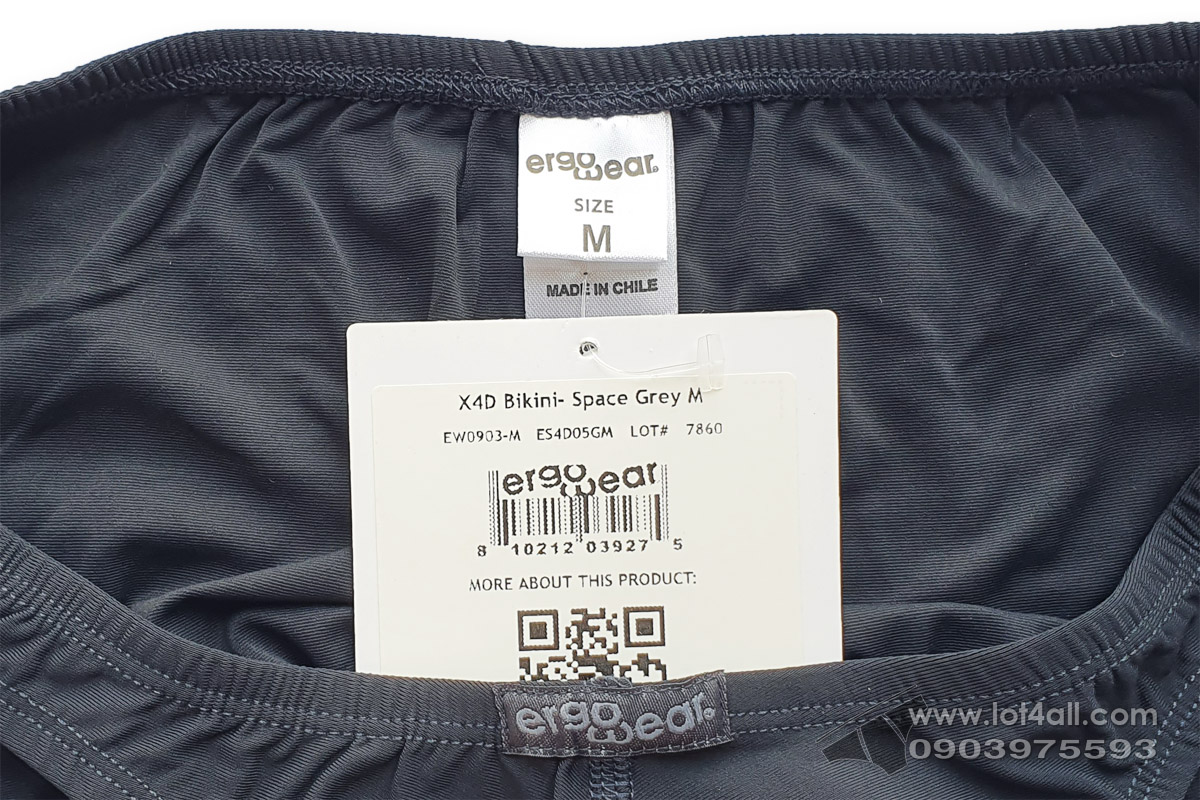 Quần lót nam Ergowear EW0903 X4D Bikini Space Gray