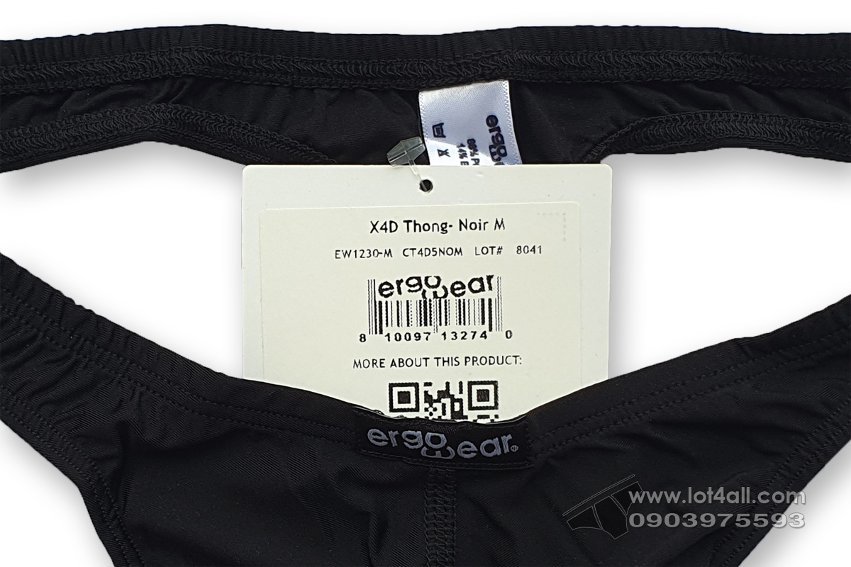 Quần lót nam ErgoWear EW1230 X4D Thong Black