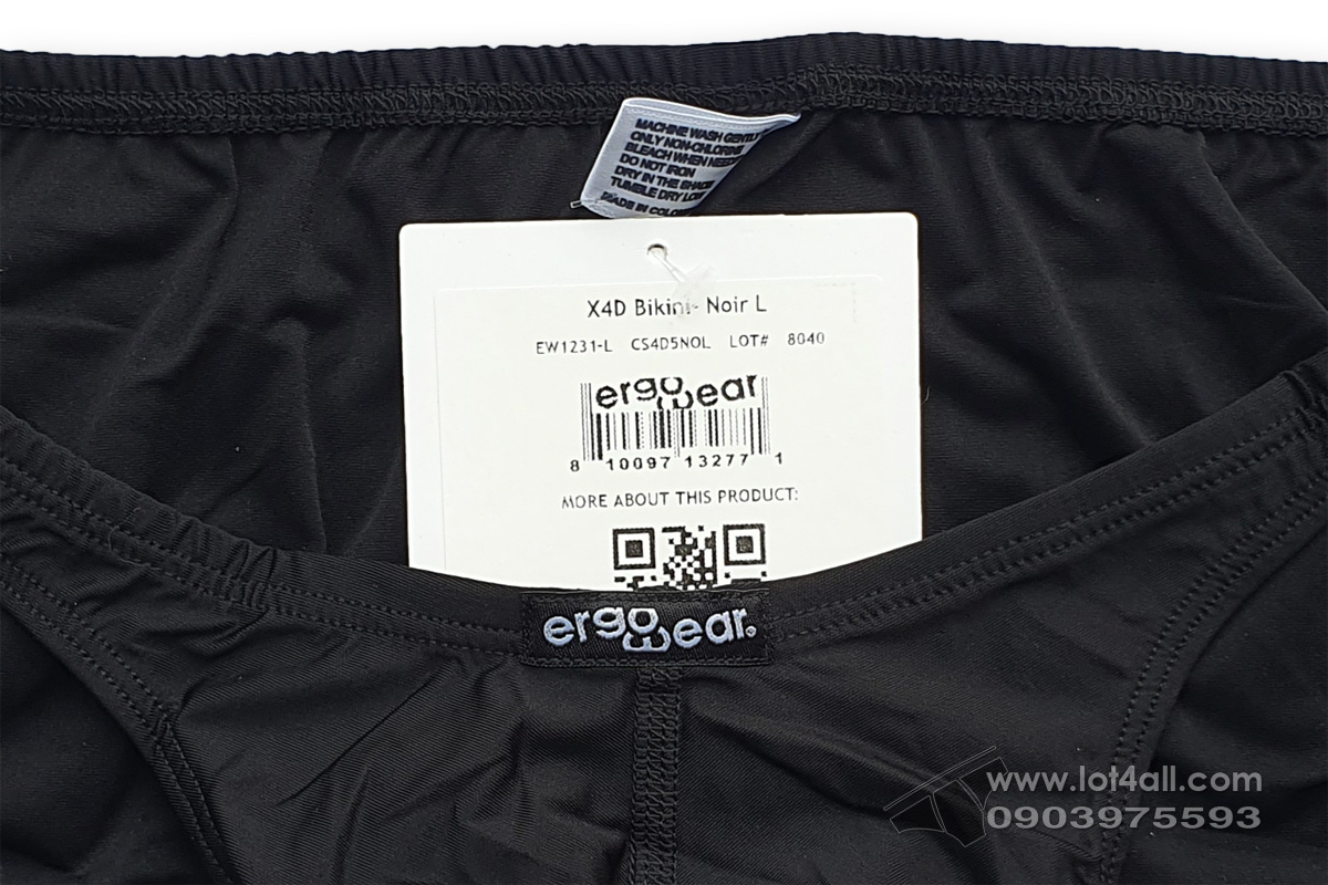 Quần lót nam Ergowear EW1231 X4D Bikini Black