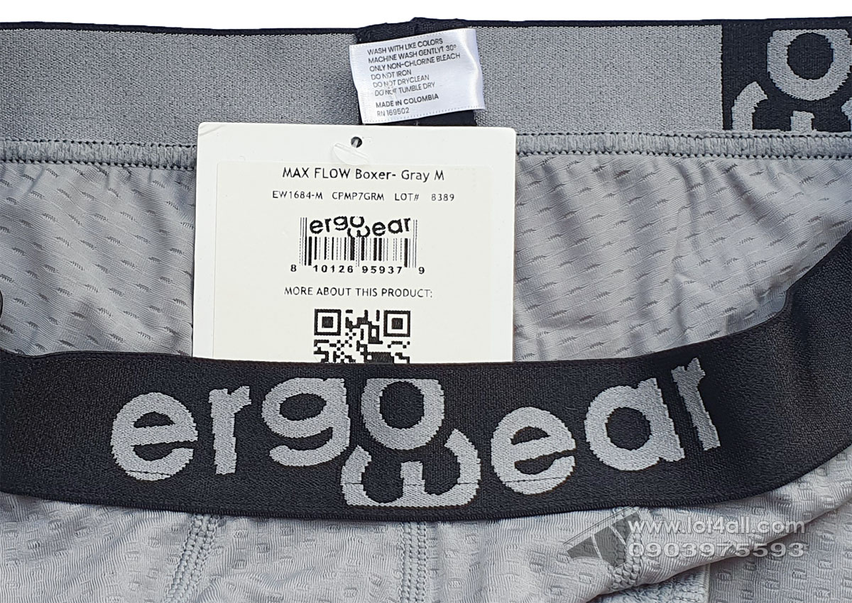 Quần lót nam Ergowear EW1684 MAX FLOW Trunk Gray