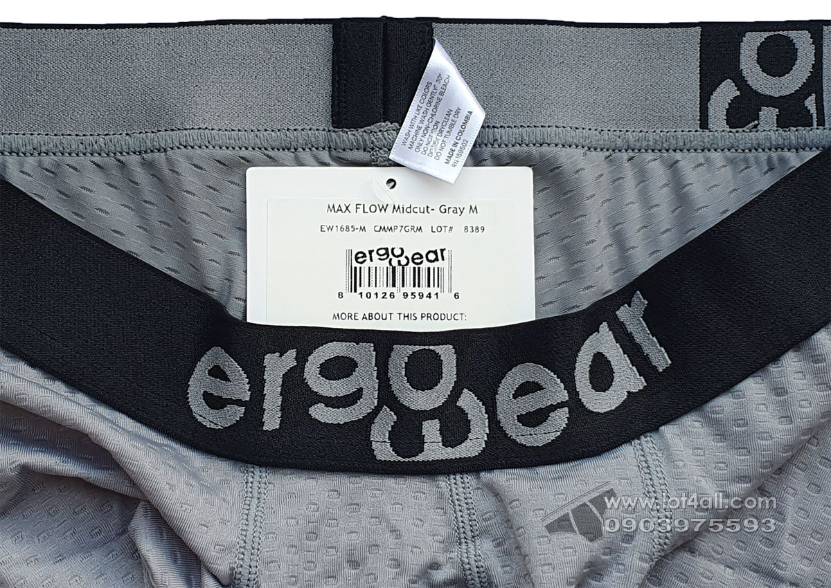 Quần lót nam Ergowear EW1685 MAX FLOW Boxer Brief Gray