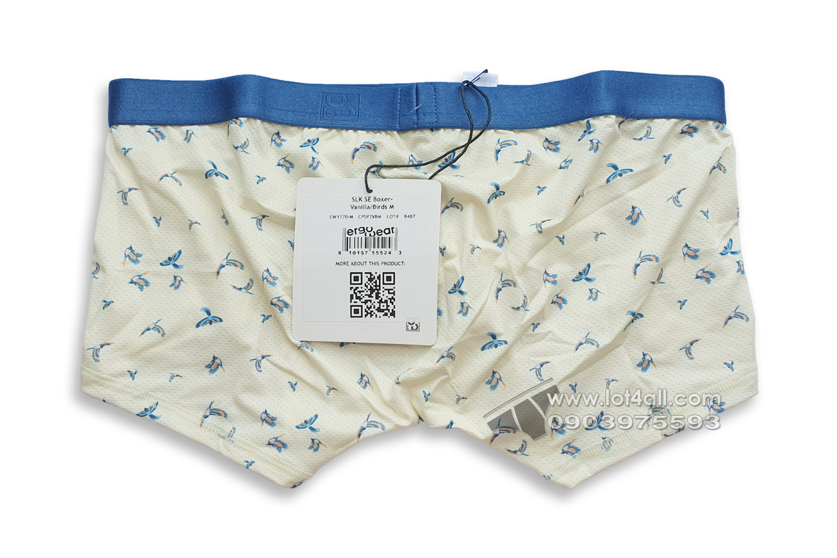 Quần lót nam ErgoWear EW1770 SLK SE Trunk Vanilla-Birds