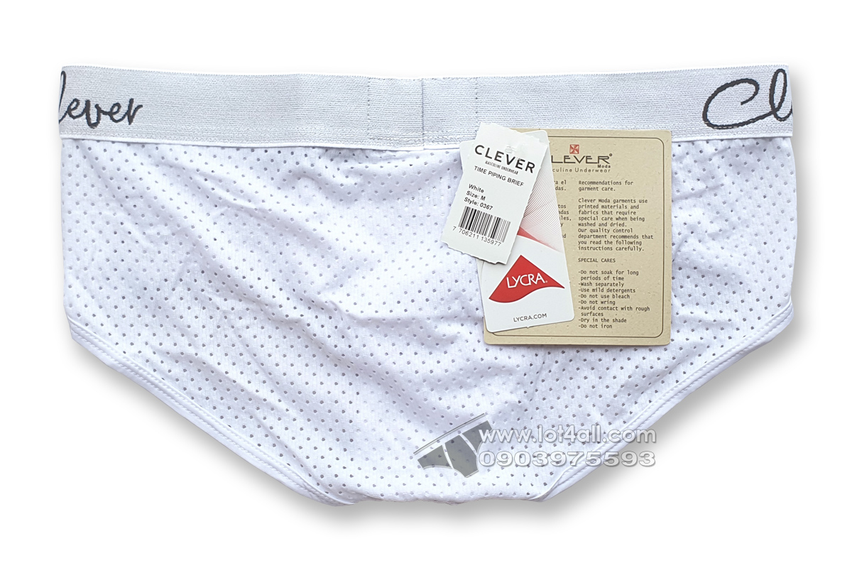 Quần lót nam Clever 0367 Time Brief White