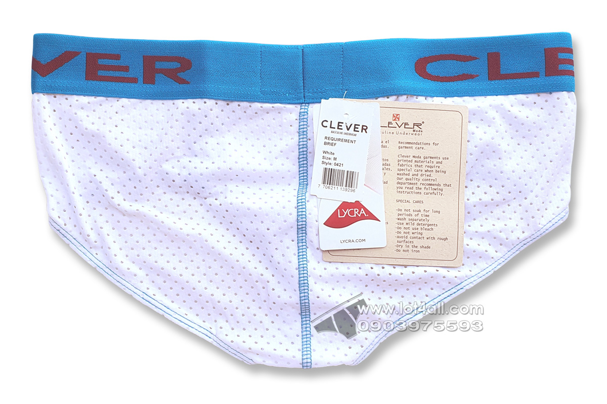 Quần lót nam Clever 0421 Requirement Brief White