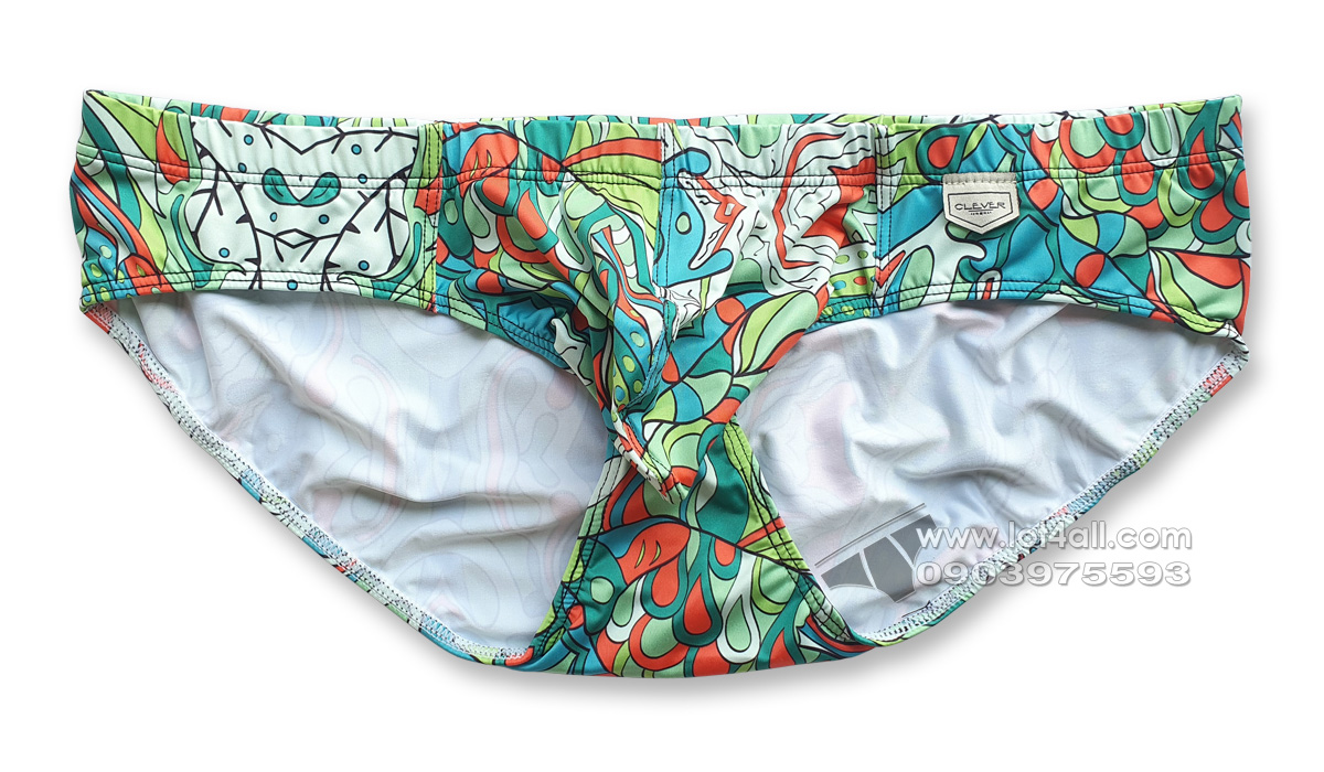 Quần lót nam Clever 0543 psychedelic brief green