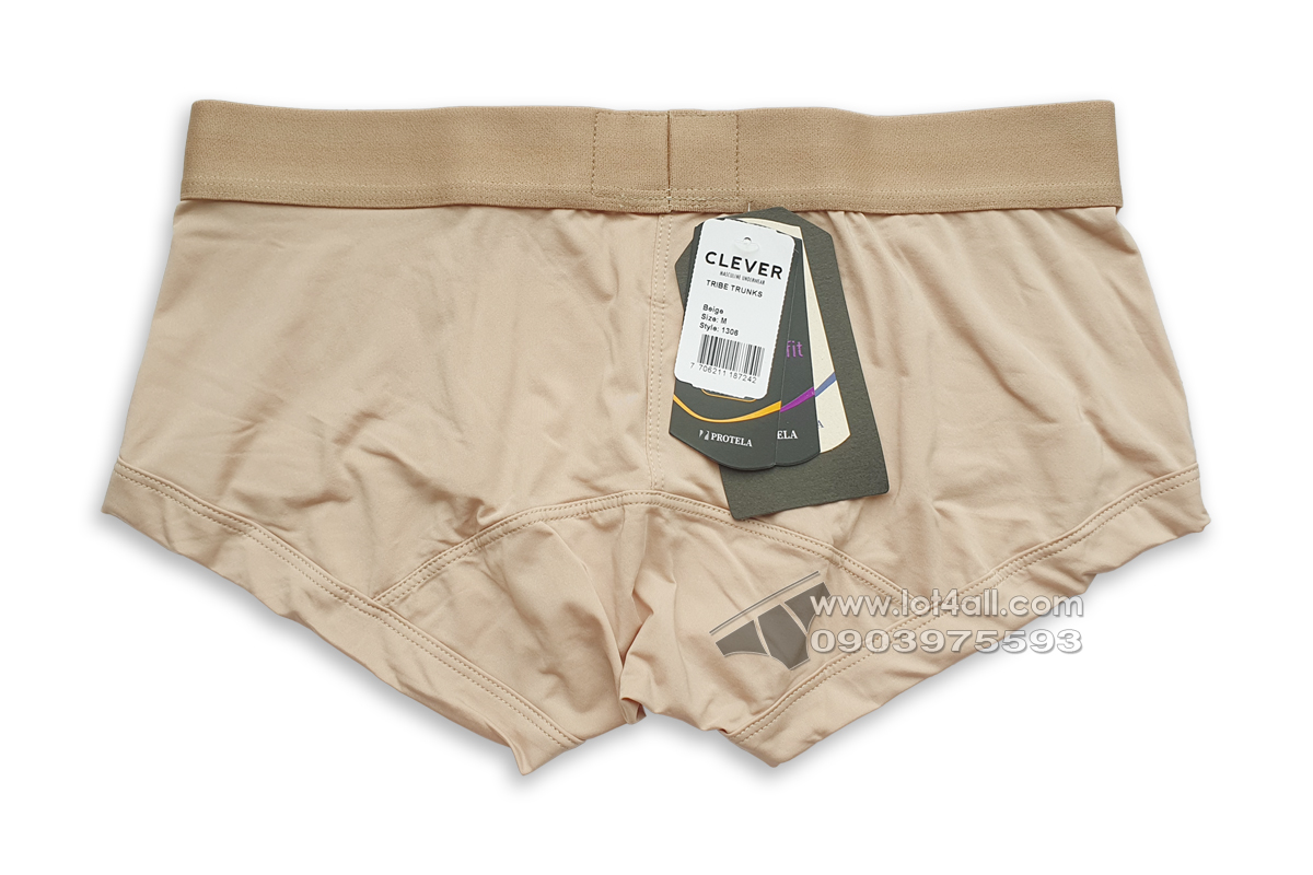 Quần lót nam Clever 1306 Tribe Trunk Beige