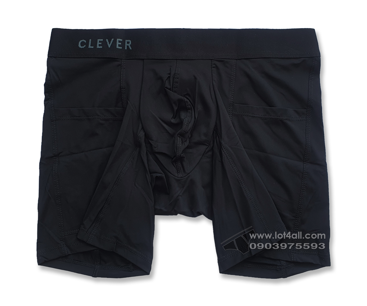 Quần lót nam Clever 1528 Arctic Boxer Brief Black