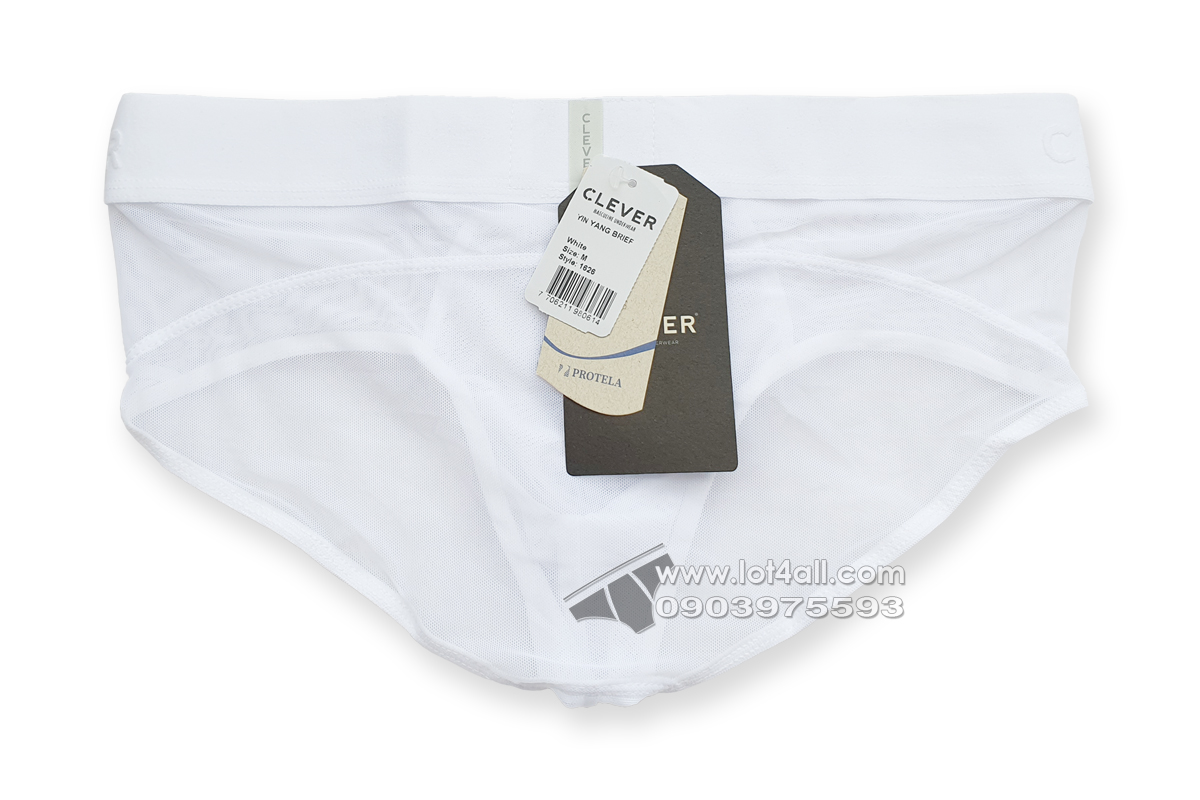 Quần lót nam Clever 1626 Yin Yang Brief White