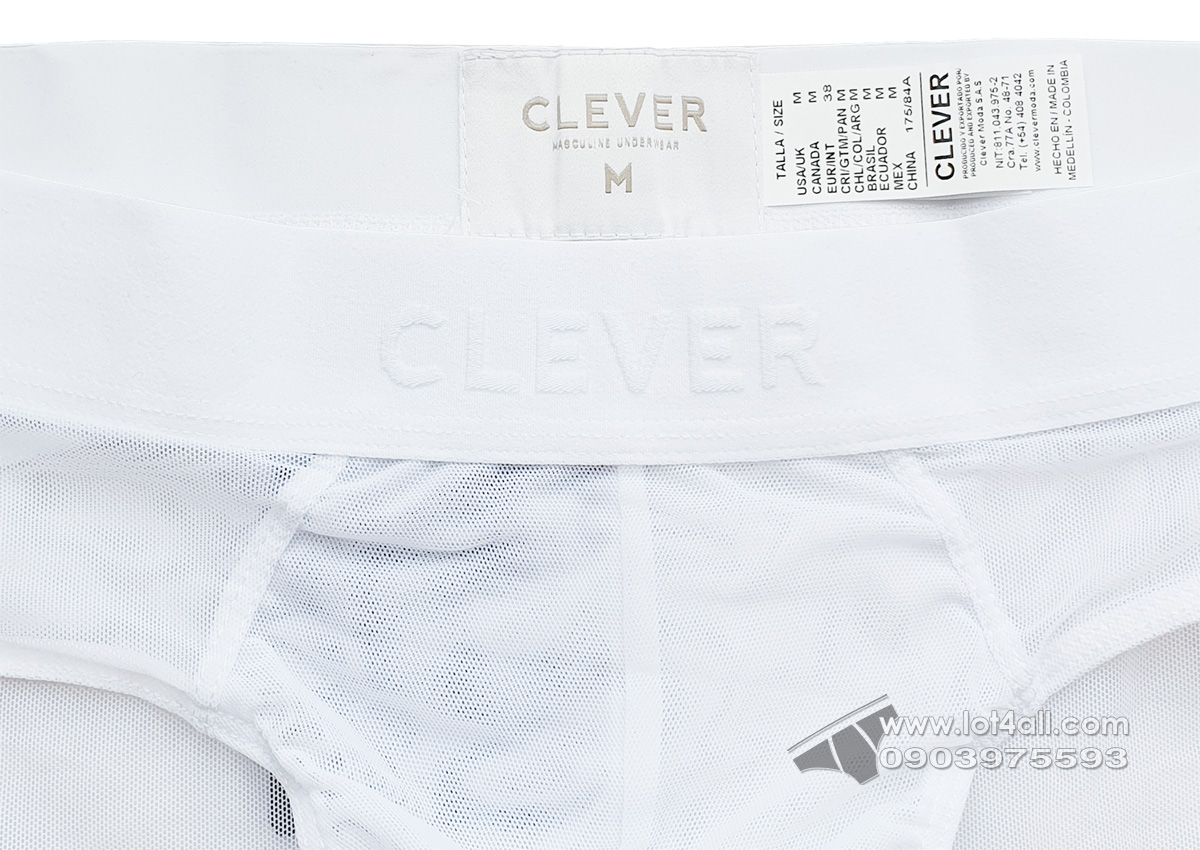 Quần lót nam Clever 1626 Yin Yang Brief White