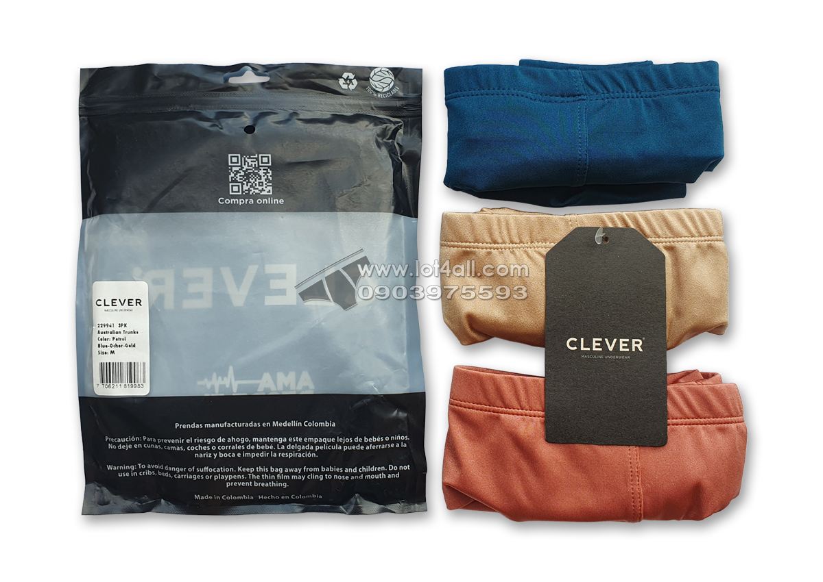 Quần lót nam Clever 229941 Australian Trunk 3-pack Multi