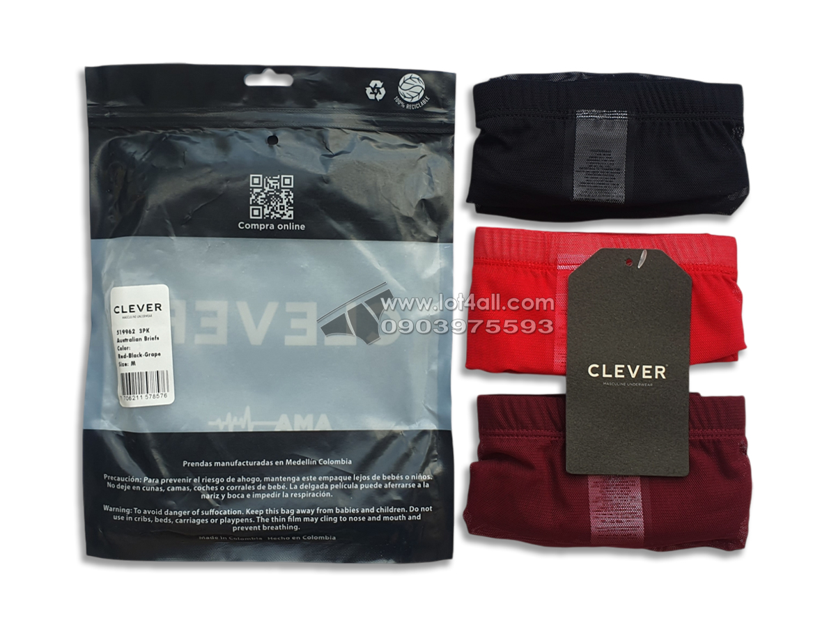 Quần lót nam Clever 519962 Australian Brief 3-pack Multi