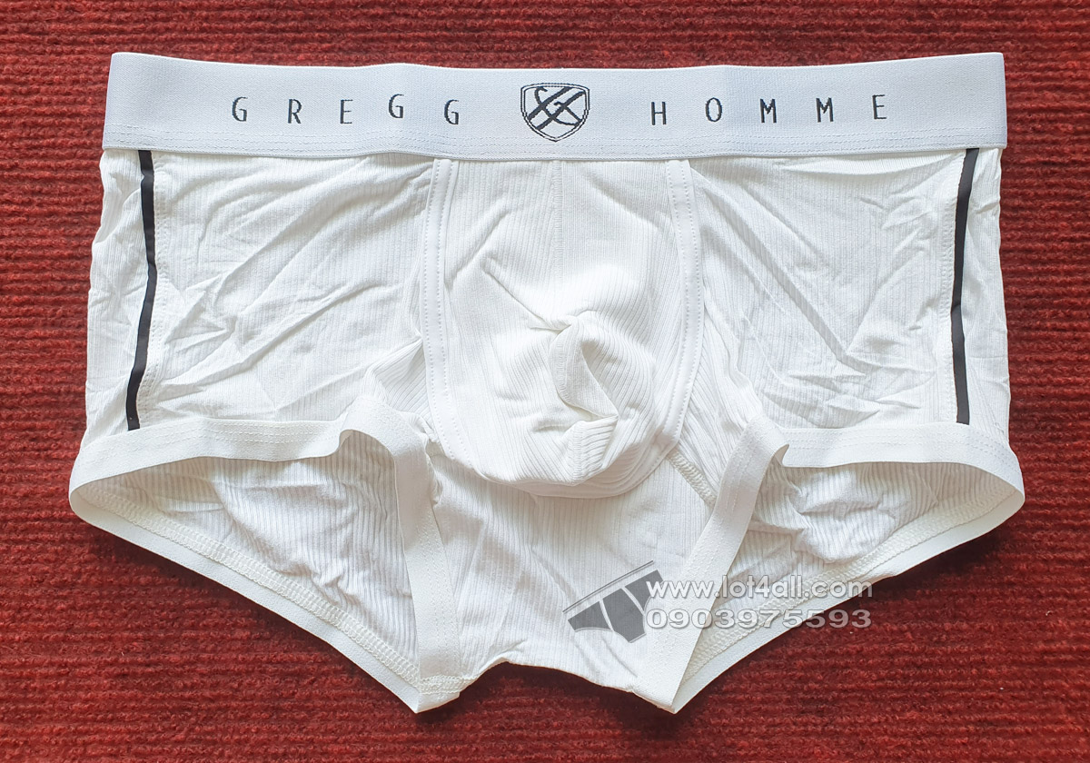 Quần lót nam Gregg Homme 150705 Menz Riibbed Modal Trunk White