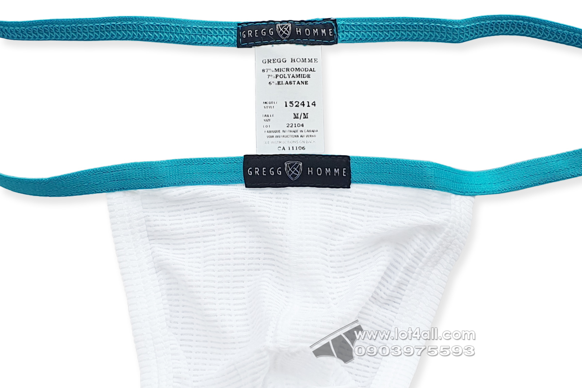 Quần lót nam Gregg Homme Xcite Micro Modal Jacquard Thong White