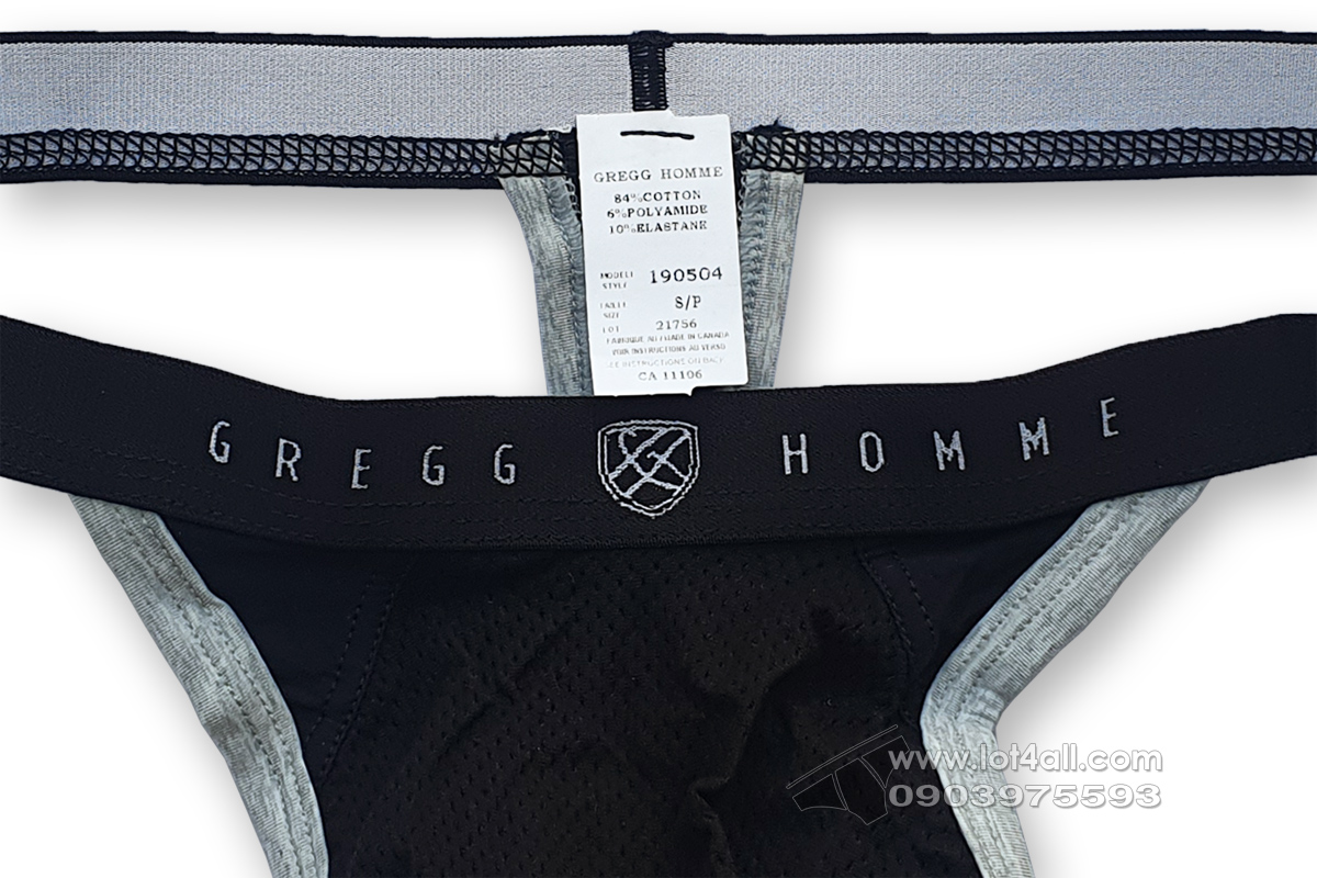 Quần lót nam Gregg Homme 190504 Room Max Gym Thong Black