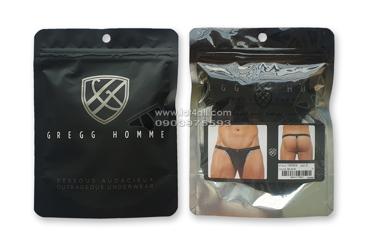 Quần lót nam Gregg Homme 190504 Room Max Gym Thong Black