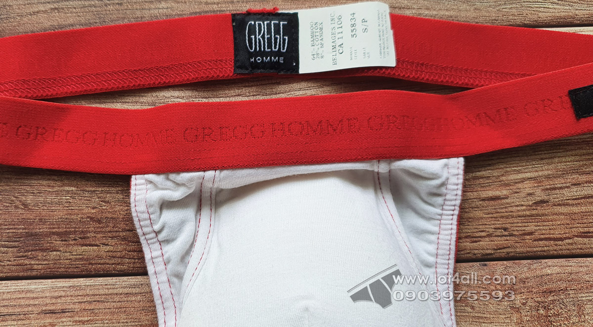 Quần lót nam Gregg Homme 55834 Basixx Push-Up Jockstrap White