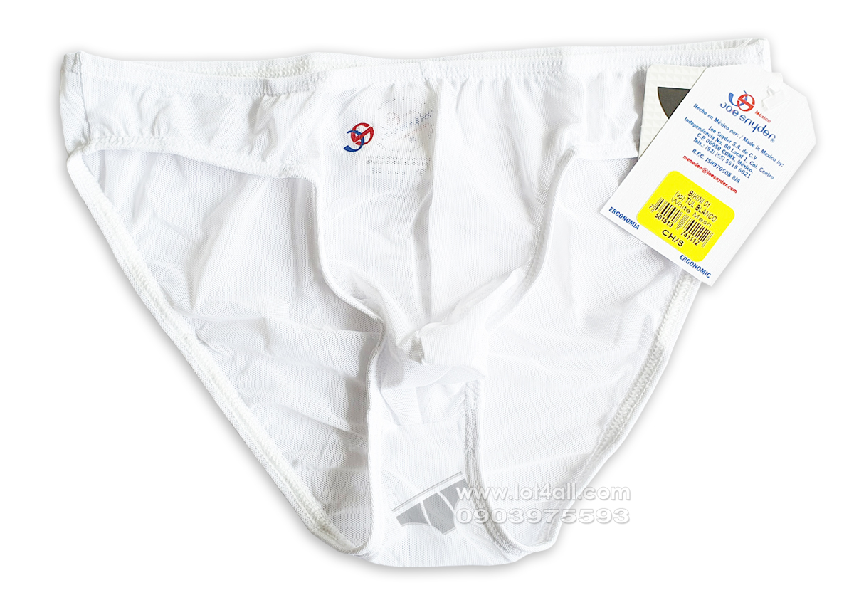 Quần lót nam cao cấp Joe Snyder JS01 Classic Bikini Mesh White