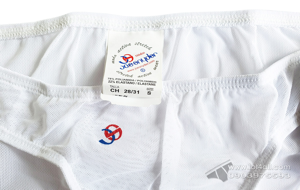Quần lót nam cao cấp Joe Snyder JS01 Classic Bikini Mesh White