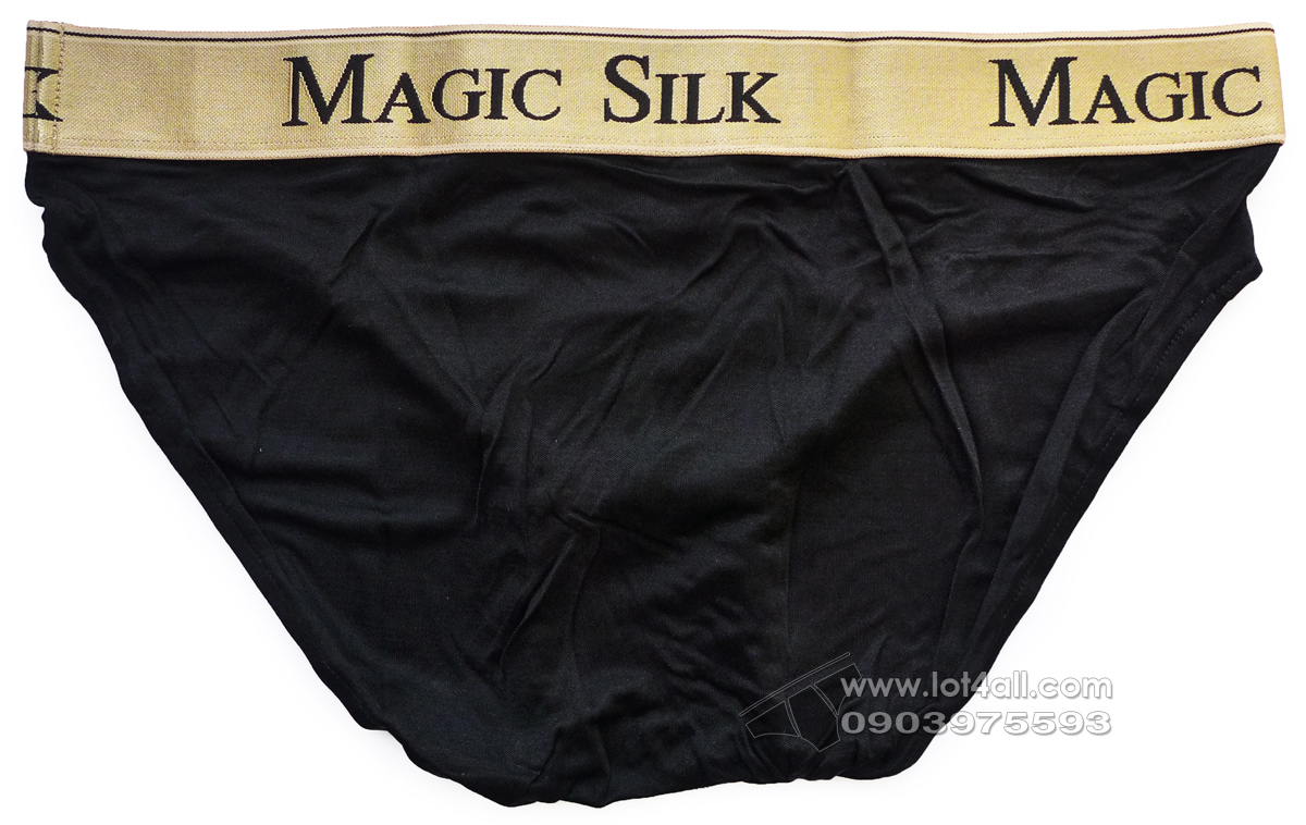 Quần lót nam cao cấp Magic Silk 6386 Silk Low Rise Brief Black
