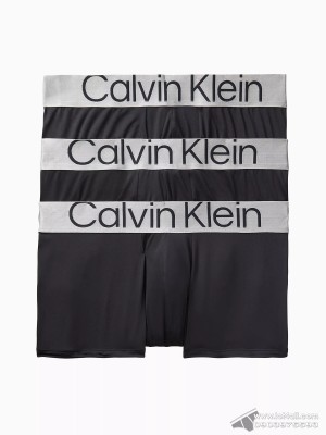 Quần lót nam Calvin Klein NB3074 Reconsidered Steel Micro Low Rise Trunk 3-pack Black