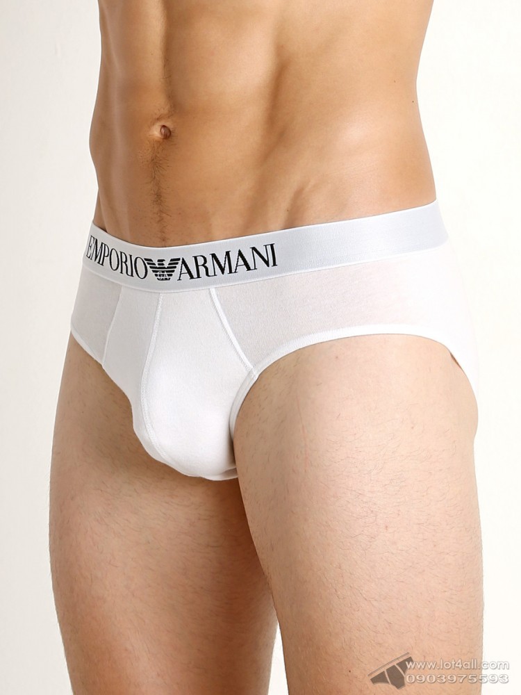 Quần lót nam Emporio Armani Stretch Cotton Brief White | lot4all