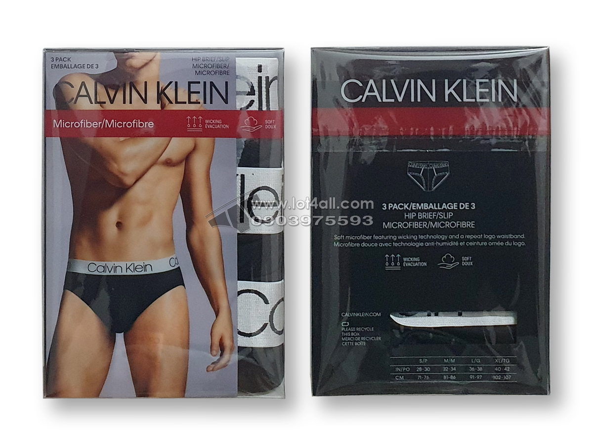 Quần lót nam Calvin Klein NP2211O Chromatic Micro Hip Brief 3-pack Black