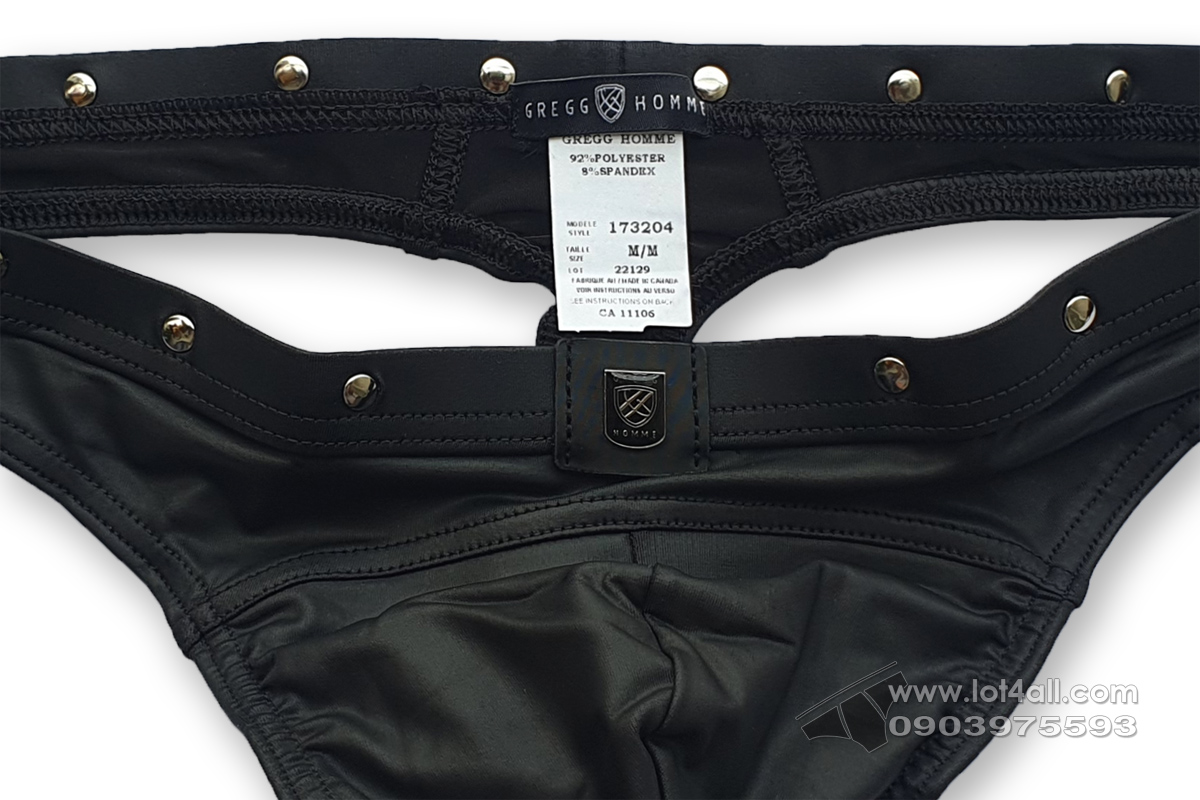 Quần lót nam Gregg Homme 173204 Scorpio Faux Leather Thong Black